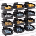 INCLY 12 Pack Slatwall Bins with Hooks, Plastic Slatwall Accessories Containers Bins for Slat Wall Panels Organizing Hardware, Garage, Craft Room, Kitchen, Tool Shed, Workbench