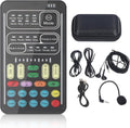 I9 Set Cambiador de Voz | Mini Sound Board Portatil con 8 Sonidos para Transmision en Vivo, iOS y Android