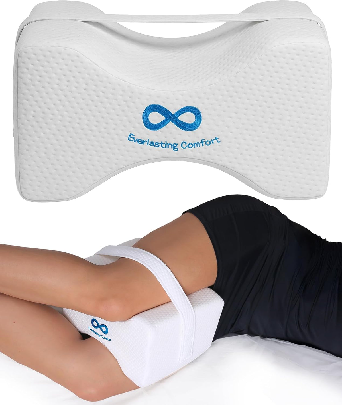 Almohada de Rodillas en Espuma Viscoelástica Everlasting Comfort | Para Dormir de Lado y Aliviar Ciática