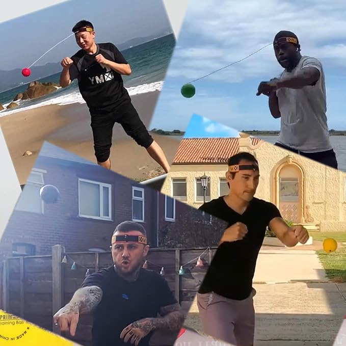 Set de Pelota de Reflejos YMX BOXING® Ultimate — 4 Pelotas React + 2 Diademas, App Contador, Para Boxeo, MMA y Krav Maga