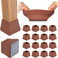 16 protectores cuadrados para patas de silla, fundas de silicona para patas de silla, protectores de patas de muebles con fieltro, almohadilla móvil para patas de mesa, protege el suelo de arañazos.