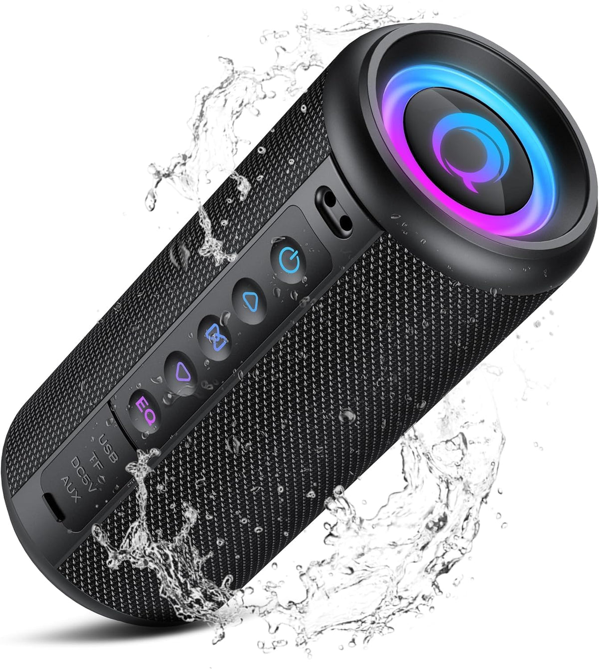 dotn Parlante Bluetooth Portatil 2026 | Bluetooth 5.4 Inalambrico con 20W Sonido Estereo HD, 20h de Bateria, Luces LED, IP7, TWS, Microfono | para Exterior y Fiestas