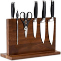 Soporte magnético de madera para cuchillos YelloIris - Soporte de doble cara con imanes reforzados para un almacenamiento multifuncional de cuchillos de cocina - Elegante, duradero y resistente (cuchillos no incluidos) - 30,5 cm x 23 cm - 1,58 kg