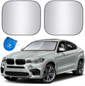 Sombrilla Parabrisas EzyShade con Tecnología Reflectante Shield-X. Ver Tabla de Tamaños con Tu Vehículo. Sombrillas Carro Plegables 2 Piezas Reflejan UV Sol y Calor y Protegen Tu Carro. Tamaño Estándar (Medio)