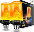 Hompavo 【Mejorado】 Bombillas LED de llama, bombillas parpadeantes de 4 modos con efecto al revés, bombilla de llama E26/E27 para Halloween, Navidad, fiesta, decoración de patio, porche, hogar