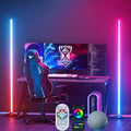 Lámpara de pie de esquina (paquete de 2), compatible con Alexa y Google Home, lámpara de esquina LED RGB inteligente con sincronización de música, 16 millones de colores, más de 68 escenas, control por aplicación y control remoto