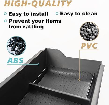 Organizador Inferior de Consola Central BestEvMod para Hyundai Ioniq 6 (2023/2024/2025) – Bandeja de Almacenamiento ABS para Apoyabrazos