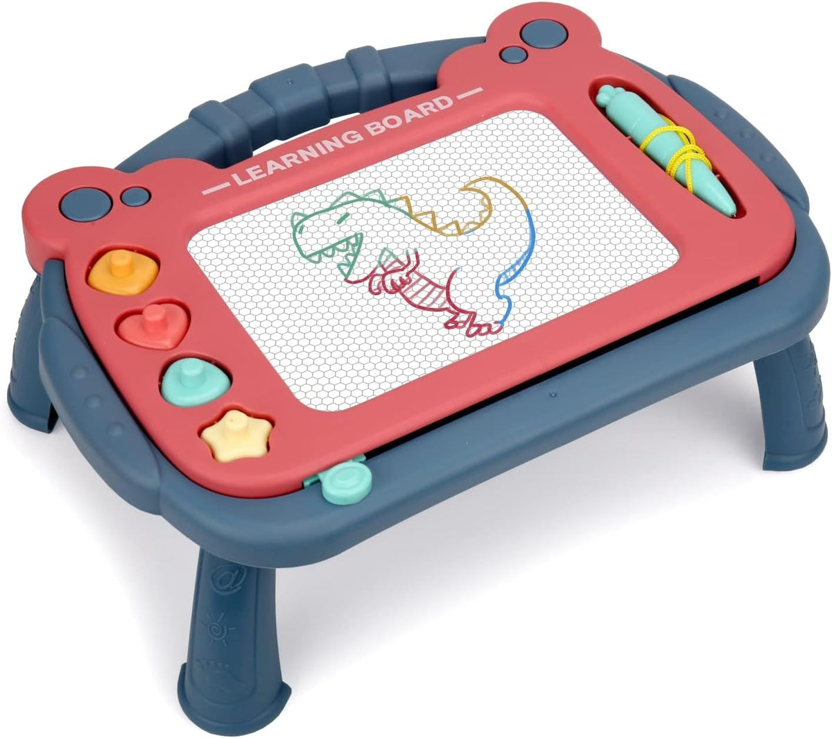 Pizarra magnética HCFJEH para niños pequeños de 3 años, bloc de dibujo borrable a color, bloc de dibujo para aprender a pintar, el mejor regalo de cumpleaños, Pascua, Navidad y Halloween para niños y niñas (azul).