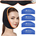 Bolsa de hielo facial para ATM, muelas del juicio, con 4 paquetes de gel reutilizables de terapia fría caliente, alivio del dolor para barbilla, cabeza, mandíbula, cirugía oral y facial, implantes dentales