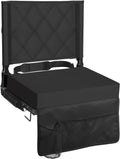 Asientos Sheenive para gradas con respaldo, asientos para gradas con respaldo y cojín ancho, silla plegable portátil acolchada para estadio con correa para el hombro para partidos de fútbol y béisbol.
