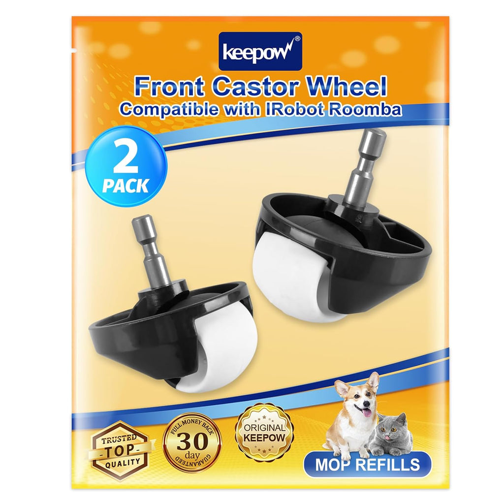 KEEPOW Rueda Delantera de Repuesto para iRobot Roomba Series 500 600 700 800 900 e i j — Pack de 2