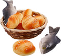 FREEBLOSS 8 piezas de panes y peces artificiales Decoraciones de pan y peces artificiales con cesta de bambú de 6,7 x 2,4 para exhibición Accesorios de fotografía Decoración del hogar Panes milagrosos y peces Decoraciones
