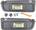 Par de parasoles izquierdo y derecho con clips y tornillos para Honda Civic 2006, 2007, 2008, 2009, 2010 y 2011. Reemplazo de parasol interior (gris oscuro). 