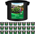 JNYONG 24-Pack 3 Gallon Thickened Non-Woven Grow Bags, Aeration Fabric Pots with Handles