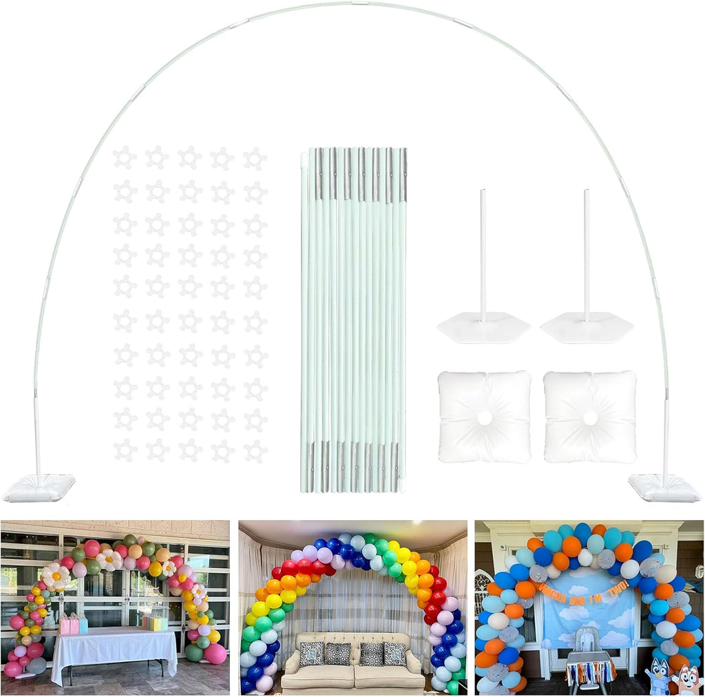 Kit de Arco de Globos YALLOVE 21 pies | Soporte con Combinación Libre de Ancho y Alto | Fácil de Armar y Desarmar | No Incluye Globos