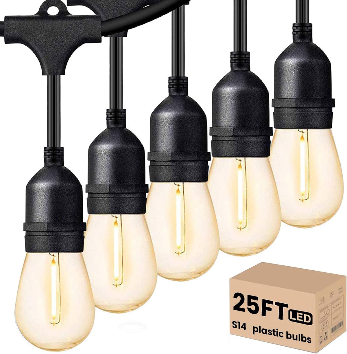 Svater Cadena de luces LED para exteriores de 24 pies