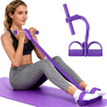 Aturien Banda de Resistencia con Pedal y Asas | Extensor de Yoga Elástico de 6 Tubos, Multifuncional para Piernas, Brazos y Abdomen | Púrpura