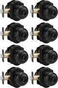 Perillas de Puerta Interior Goldenwarm Negro Mate | Para Recámara y Baño | Clásicas | 8 Pack