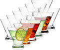 Juego de 12 copas de martini YARYOUNG, copas de cóctel de martini sin tallo de 237 ml (8 oz), copas de cóctel modernas para bar/margarita/whisky/ginebra/tequila/cosmopolitan, aptas para lavavajillas, juego de regalo de cristalería para martini sin tallo.