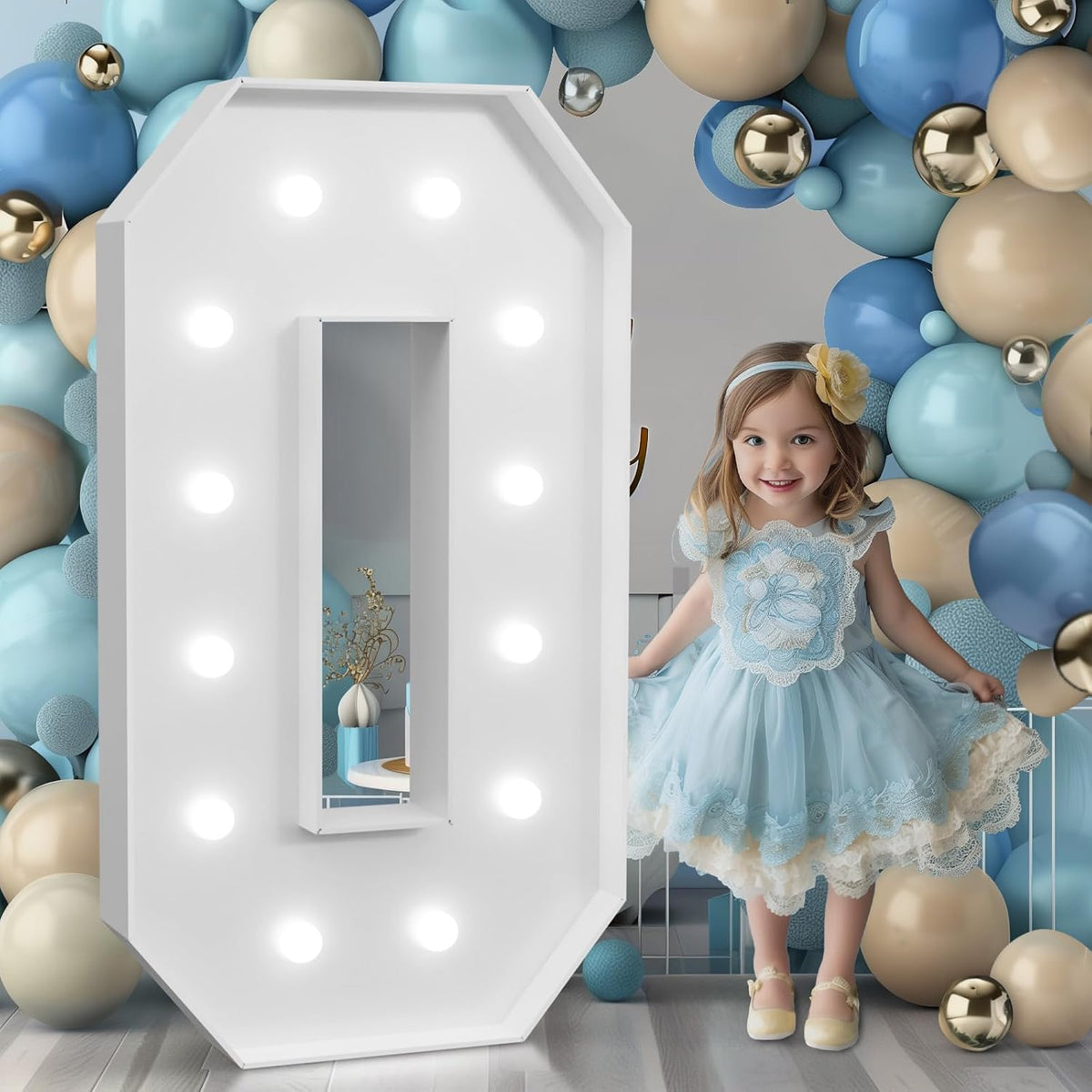 Bugame Letra Marquesina Iluminada O | Letra Grande con Luz para Cumpleanos, Aniversarios y Bodas (Kit DIY)