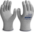 JDL ESD Work Gloves, Anti-Static Gloves for PC Building, Computer Installation & Repair, High Resistance Carbon Fiber Gloves, 12 pairs, Small