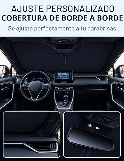 Proadsy Parasol plegable para parabrisas delantero, ajuste personalizado, para Nissan Frontier 2021-2005, accesorios de recolección 2Dr 4Dr KingCab CrewCab 2025