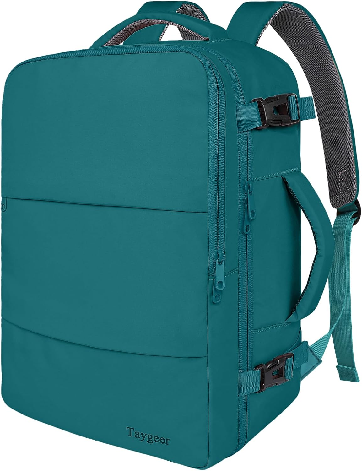 Mochila de Viaje Taygeer para Hombre y Mujer | Para Laptop y Avión con Bolsillo para Botella | 35L Resistente al Agua | Bolsa de Gimnasio y Fin de Semana | Azul Pavo Real