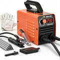 INCOMPLETO-Máquina de soldadura Super Mini Stick, 110V 250A ARC portátil MMA para principiantes, incluye 10 varillas de soldadura, soldadora inversora IGBT, arranque en caliente, arco antiadherente (naranja).