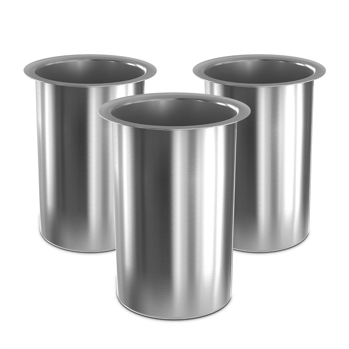 Juego de 3 soportes para utensilios de encimera de acero inoxidable - 5.5 x 4.5" Soporte para utensilios de acero inoxidable para cocinas y bares, duradero y apto para lavavajillas, resistente a olores y óxido, ideal para uso doméstico y comercial.