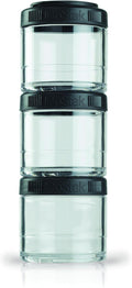 Frascos de Almacenamiento BlenderBottle GoStak Twist n' Lock 150cc — Pack de 2, Color Blanco