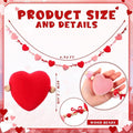 Guirnalda de Corazones Gilprop – Felpa Roja y Rosa con Cuentas de Madera para San Valentín y Bodas