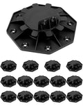 QWORK® 15 Piezas Pedestales de Terraza Ajustables 30-60 mm, Adecuados para Tablas de Terraza de Madera/WPC/Aluminio