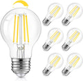 TOBUSA Bombillo LED A19 Regulable 100W Equivalente 8W 1200LM | Vintage E26 Edison 5000K Luz Dia Blanca Filamento Pack 6