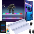 2Pack LED Floating Shelf, RGB Floating Shelves Rainbow Light, Bookshelf Wall Ledge Display Organizer Rack Mounted Suitable for Gaming, Living, Bedroom Room Decor with Remote & App Control