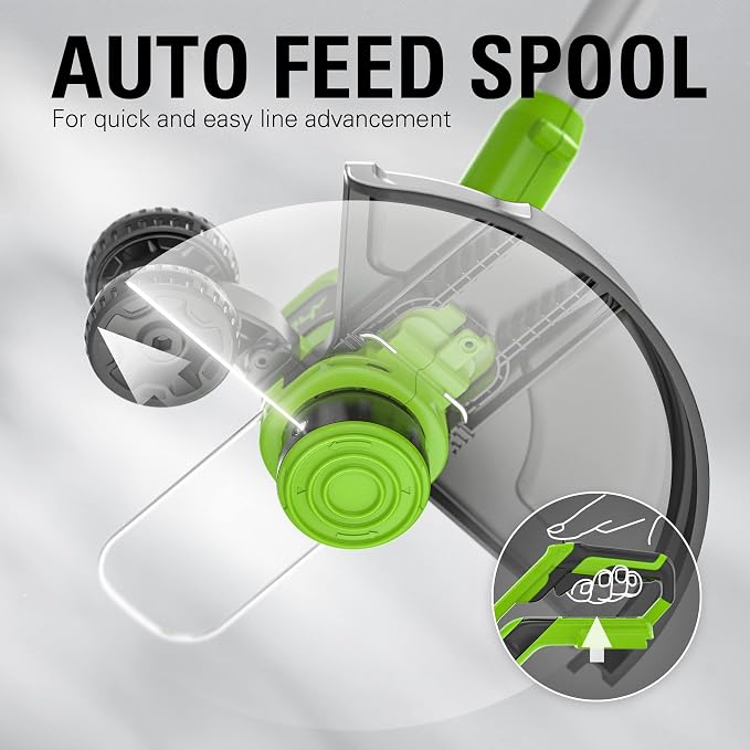 Greenworks - Carretes de Recortadora de Cuerda Alimentación Automática | Pack 6 + Cubierta de Repuesto