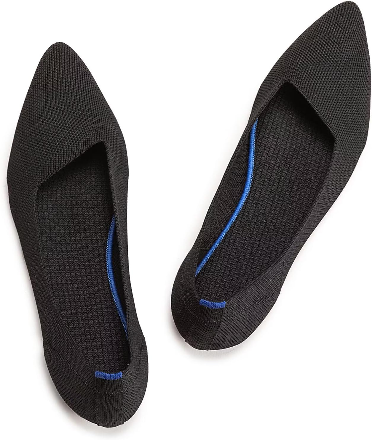 Zapatos planos de punto con punta puntiaguda para mujer de Frank Mully, zapatos cómodos para mujer, suaves y cómodos. 