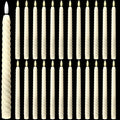 Tuanse Pack de 24 Velas Conicas Retorcidas sin Llama de 10 pulgadas | LED a Bateria, Luz Parpadeante Calida para Bodas, Cumpleanos y Decoracion (Marfil)