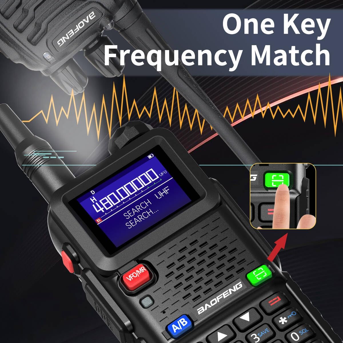 Baofeng Radio Ham Radio portátil UV-5R actualización de largo alcance recargable AR-5RM 10W NOAA radio táctica de emergencia meteorológica bidireccional con cable de programación para equipo de supervivencia, caza, campamento, paquete de 2