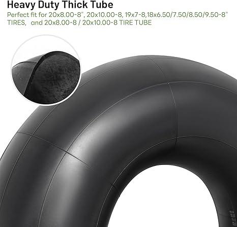 Cámara de aire resistente 20x8.00-8, 20x8-8, 20x10.00-8, 20x10-8 18x6.50-8, 18x7.50-8, 18x8.50-8 18x9.50-8 de ajuste universal con vástago de válvula recta TR13 para cortadora/tractor/carrito de golf