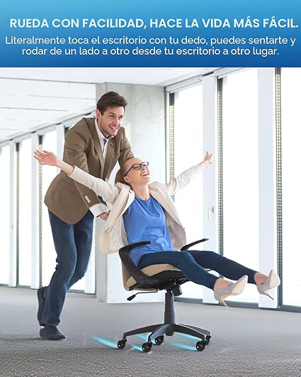 RidRed – Set 5 Ruedas de Repuesto para Silla de Oficina | 2" Tipo Rollerblade | Uso Rudo | Soporta 2000 LB | Para Alfombra y Piso Duro | Vástago Universal