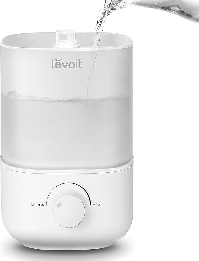 LEVOIT Humidificadores de llenado superior para dormitorio, tanque de 2.5 L para habitación grande, fácil de llenar y limpiar, humidificador de aire silencioso de niebla fría de 28 dB para el hogar