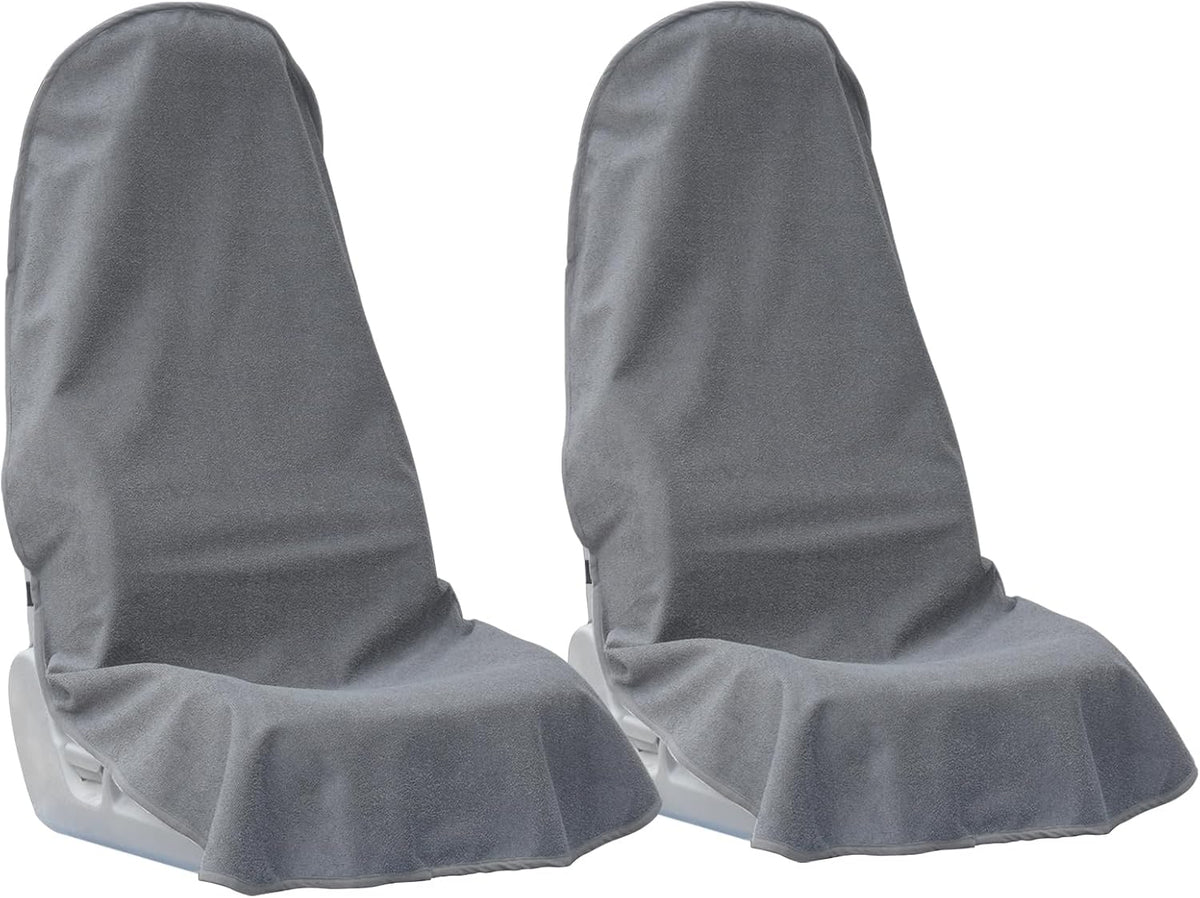 Fundas para asientos de coche Teuaktty, fundas protectoras universales para asientos delanteros, lavables y antideslizantes, ideales para entrenamientos en el gimnasio. Fundas de toalla impermeables y resistentes al sudor para coches, camiones