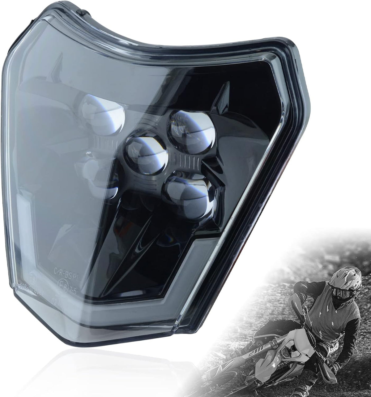 Faro LED para moto de cross, pit bike, enduro, dirt pit, MX, cross bike como SX SX-F EXC