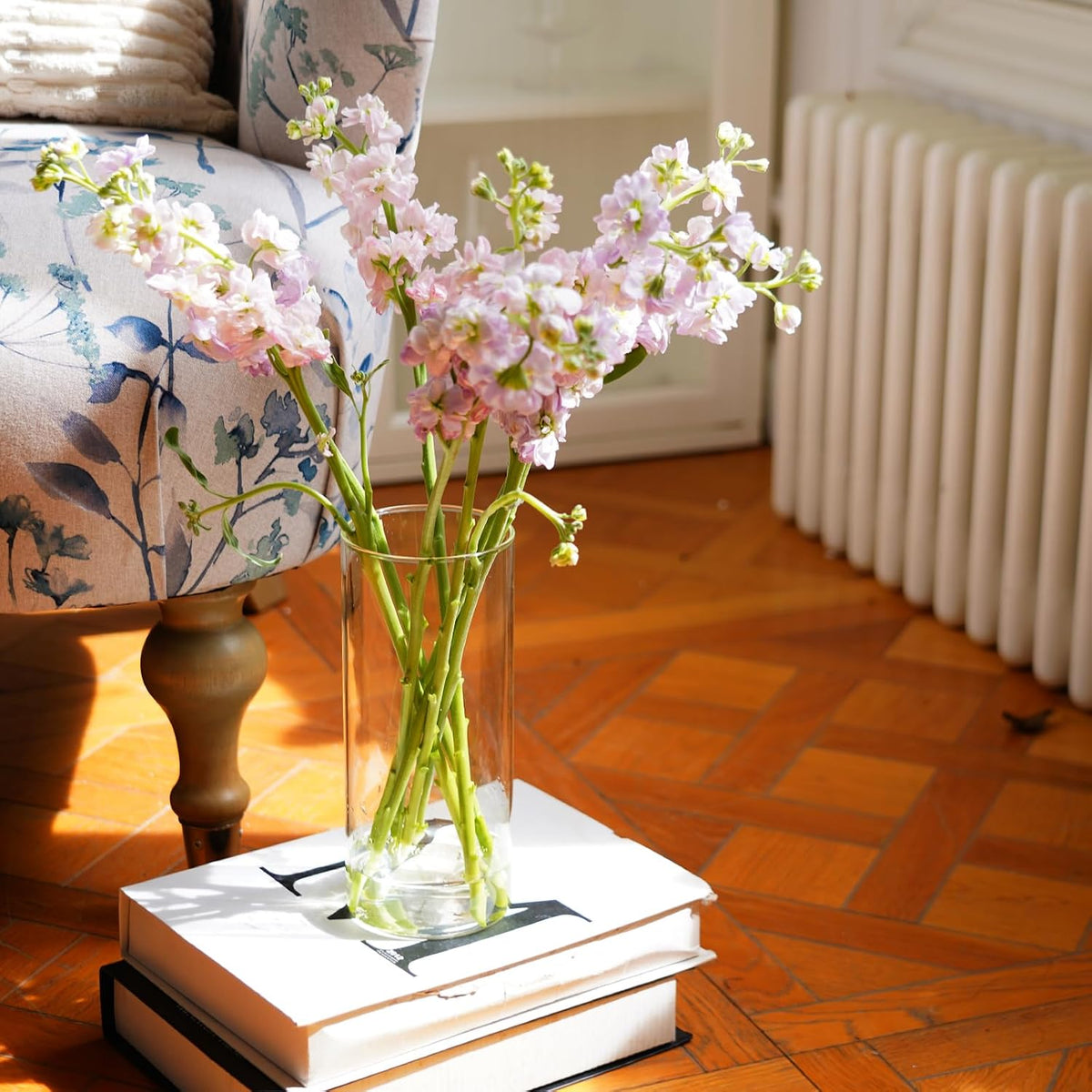 4 jarrones cilíndricos de vidrio para centros de mesa, jarrones de vidrio de 8 pulgadas de alto para flores, portavelas de huracán, jarrón flotante para centro de mesa, cenas formales, decoración del hogar