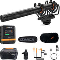 Micrófono Shotgun COMICA VM40 | Grabación 48kHz/32-bit Float | Modos Alámbrico e Inalámbrico | 32GB Internos | Compatible con Canon, Nikon y Sony