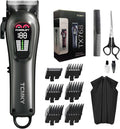 TCMKY Hair Clippers for Men Professional Hair Trimmer for Men Cordless&Corded Barber Clippers for Hair Cutting & Grooming.Rechargeable Hair Trimmer Kit for Household(Silvery)