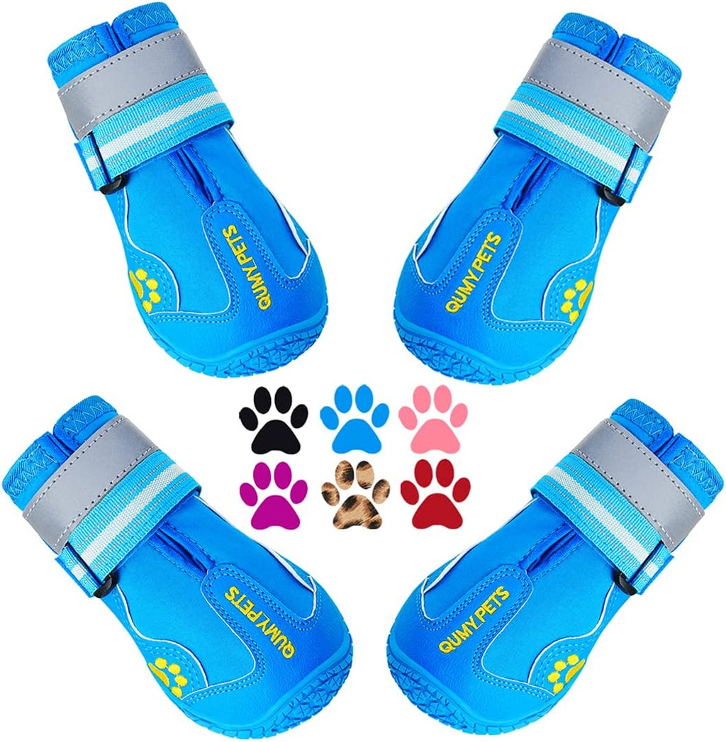 QUMY Zapatos para perros para pavimento caliente, botas de nieve