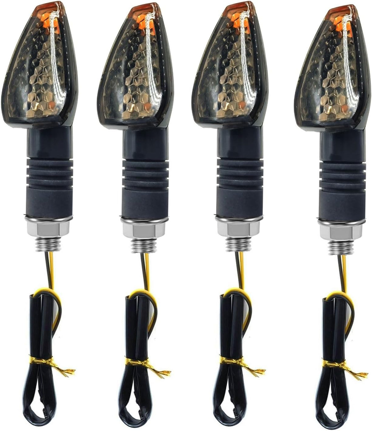 Set de 4 Direccionales LED para Moto Universales 14 LEDs – Delanteras y Traseras, Luz Ámbar 12V, Compatible con Yamaha y Kawasaki