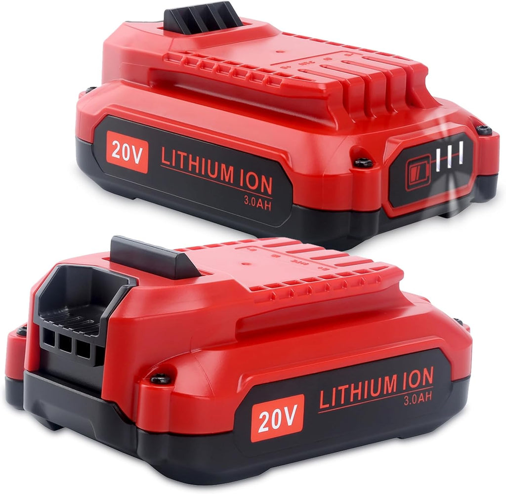 Kekepowtobat Compatible with Craftsman 20V Battery, CMCB203 3.0Ah 20-Volt Lithium Replacement Battery Compatible with Craftsman V20 Series Cordless Outdoor Tools CMCB202 CMCB201 (2-Pack)