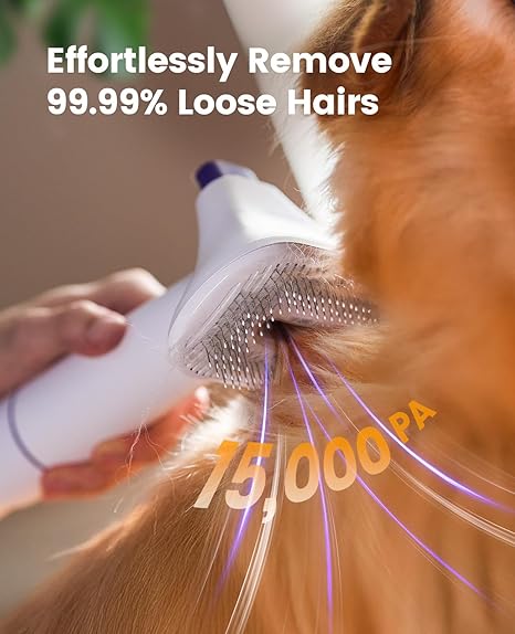 Kit Aspiradora de Aseo para Perros oneisall LM5 – 15000Pa, Cepillo Antipelo, 3 Niveles de Succión, Depósito 1.5L, Bajo Ruido